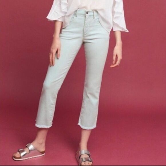 Anthropologie pilcro mint‎ colored script jeans - Picture 1 of 10